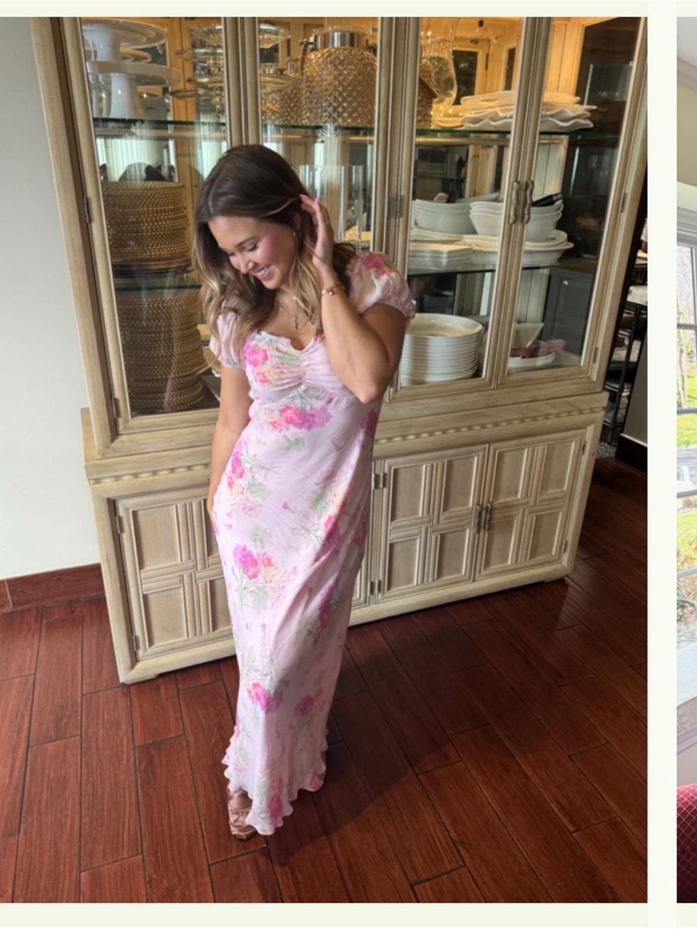Loveshackfancy Madara Maxi Dress Women's Pink Floral Wedding Bridal size Small